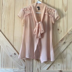 Ruffle blush blouse